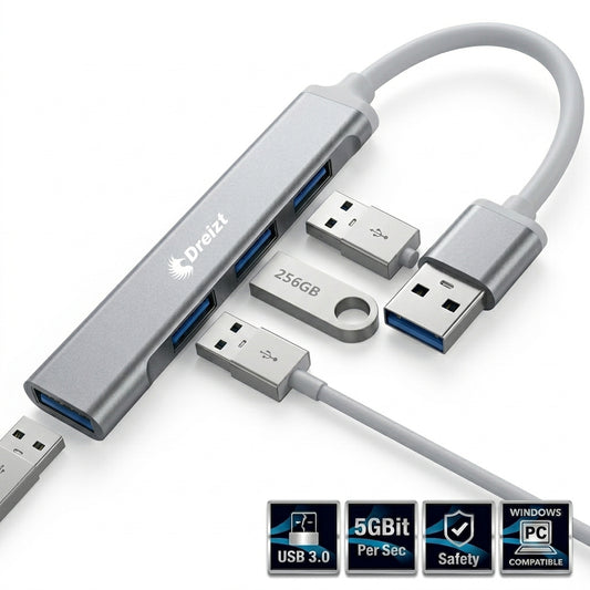 Multipuerto Entrada Adaptador Hub USB de Alta Velocidad Tipo USB Dreizt