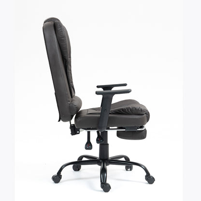 Silla Ergonomica Oficina Gerencial Base de Acero Roma Komsum Marron Oscuro