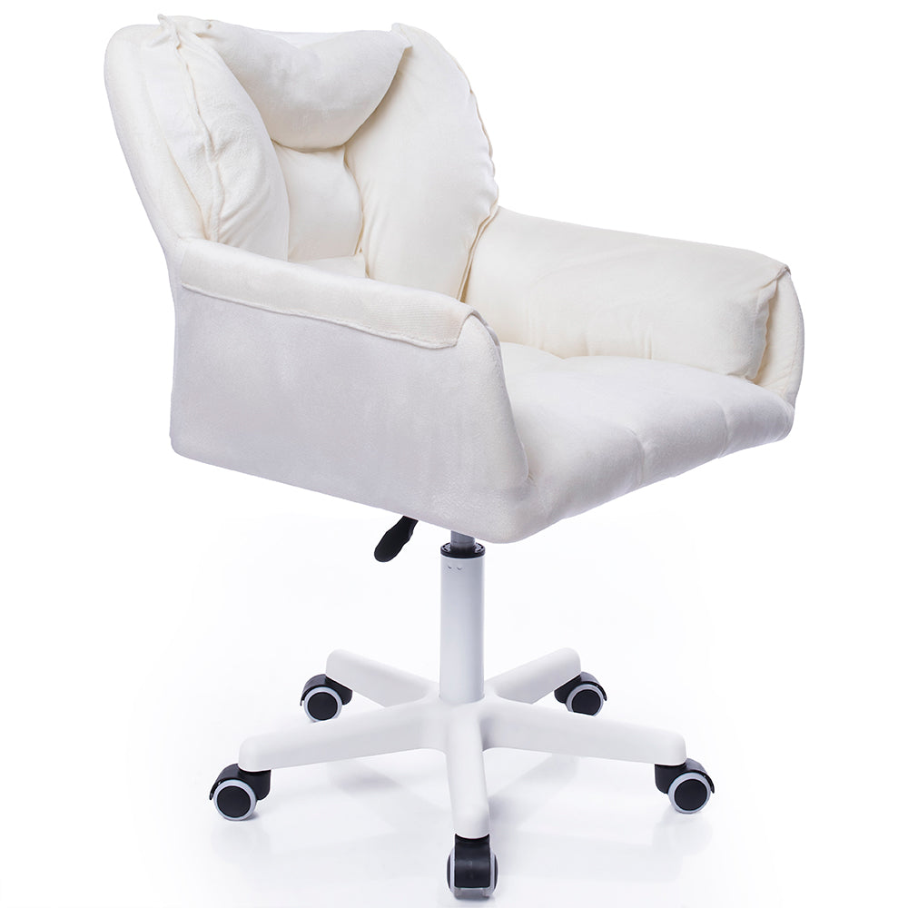 Silla Giratoria de Escritorio Oficina Buckingham Vanity Blanca
