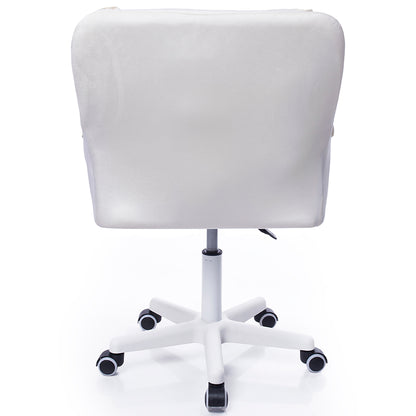 Silla Giratoria de Escritorio Oficina Buckingham Vanity Blanca
