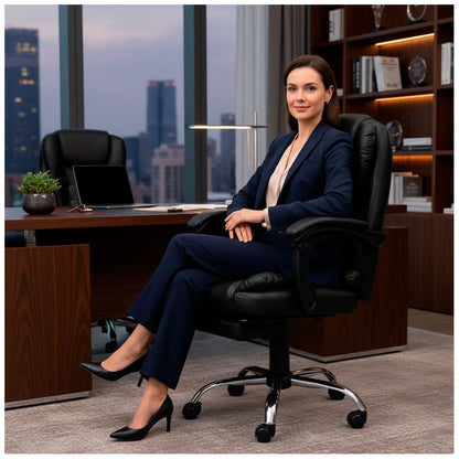 Silla de Oficina Gerencial Negra SEG420001