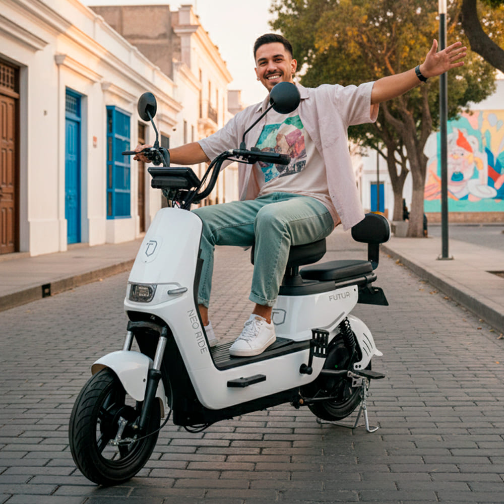 Bicimoto Electrica NEORIDE blanco