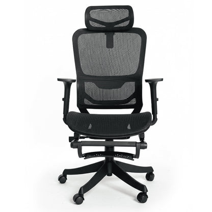 Silla Ergonomica de Oficina Gerencial Komsum Paris Negro con Posapies