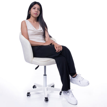 Silla Giratoria de Escritorio Oficina Tocador Q1 Gris Claro Buckingham