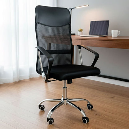 Silla de Oficina Ejecutiva Base de Acero Komsum Milan Negro