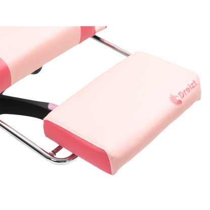 Silla Gamer Ergonómica Dreizt Shine Series Rosado Caramelo Con Posapies Reclinable