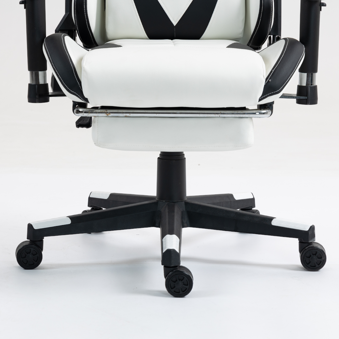 Silla Gamer Dreizt Apolo Series Blanco Pro 180° Alta Calidad Posapies