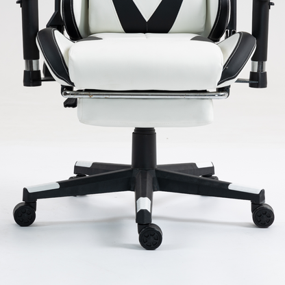 Silla Gamer Dreizt Apolo Series Blanco Pro 180° Alta Calidad Posapies