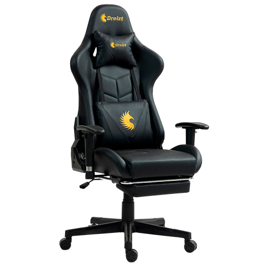 Silla Gamer Dreizt Apolo Series Oro Pro 180° Alta Calidad Posapies