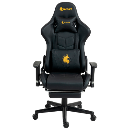 Silla Gamer Dreizt Apolo Series Oro Pro 180° Alta Calidad Posapies