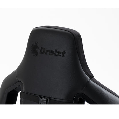 Silla Gamer Dreizt King Series Negro Premium Alta Calidad Reclinable con Posapies Gas Lift Clase 4