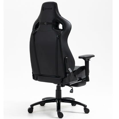 Silla Gamer Dreizt King Series Negro Premium Alta Calidad Reclinable con Posapies Gas Lift Clase 4