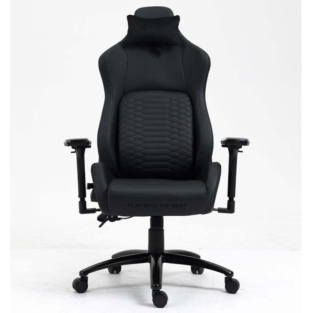 Silla Gamer Dreizt Titan Series Negro Premium Almohadilla Inteligente Reclinable Gas Lift Clase 4