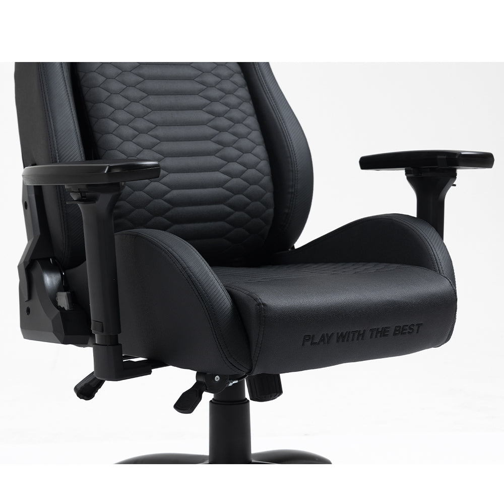 Silla Gamer Dreizt Titan Series Negro Premium Almohadilla Inteligente Reclinable Gas Lift Clase 4
