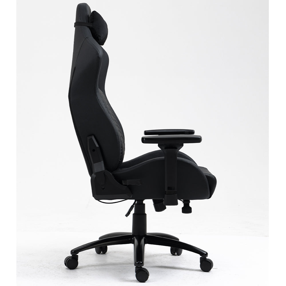 Silla Gamer Dreizt Titan Series Negro Premium Almohadilla Inteligente Reclinable Gas Lift Clase 4