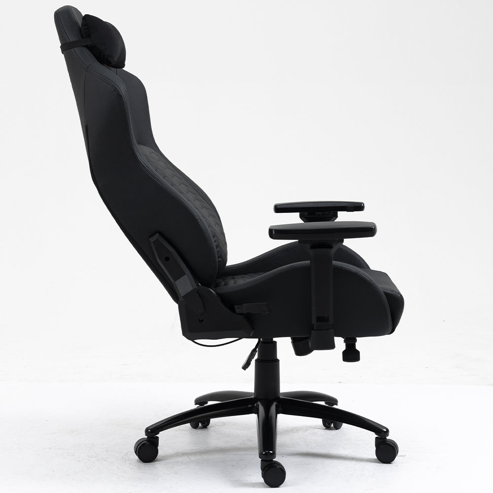 Silla Gamer Dreizt Titan Series Negro Premium Almohadilla Inteligente Reclinable Gas Lift Clase 4