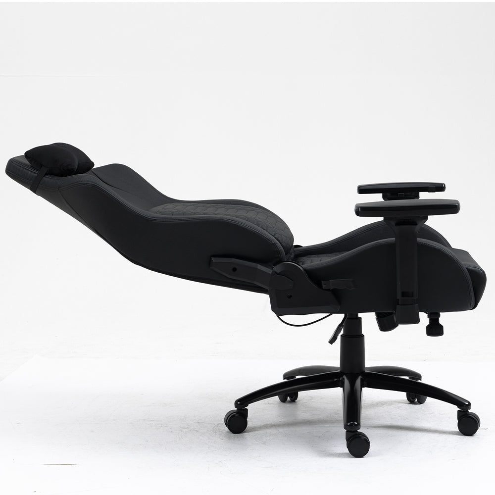 Silla Gamer Dreizt Titan Series Negro Premium Almohadilla Inteligente Reclinable Gas Lift Clase 4