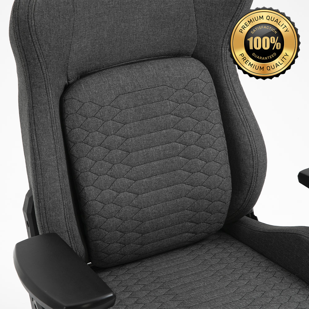 Silla Gamer Dreizt Titan Series Gris Premium Almohadilla Inteligente Reclinable Gas Lift Clase 4