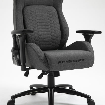 Silla Gamer Dreizt Titan Series Gris Premium Almohadilla Inteligente Reclinable Gas Lift Clase 4