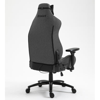 Silla Gamer Dreizt Titan Series Gris Premium Almohadilla Inteligente Reclinable Gas Lift Clase 4