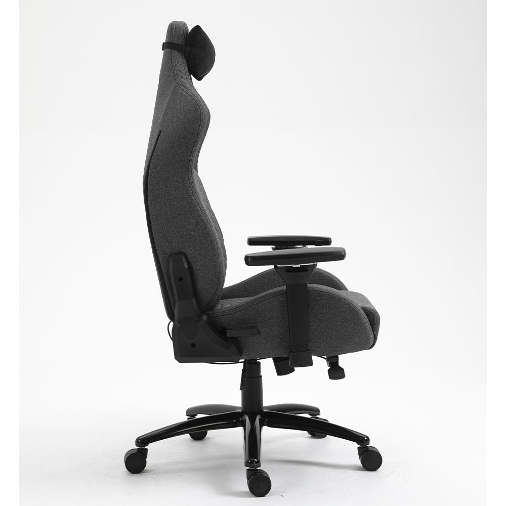 Silla Gamer Dreizt Titan Series Gris Premium Almohadilla Inteligente Reclinable Gas Lift Clase 4