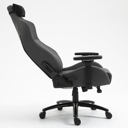 Silla Gamer Dreizt Titan Series Gris Premium Almohadilla Inteligente Reclinable Gas Lift Clase 4