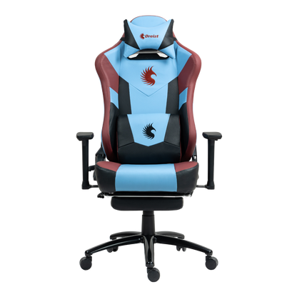 Silla Gamer Dreizt Heroes Series Azul Claro Premium Alta Calidad