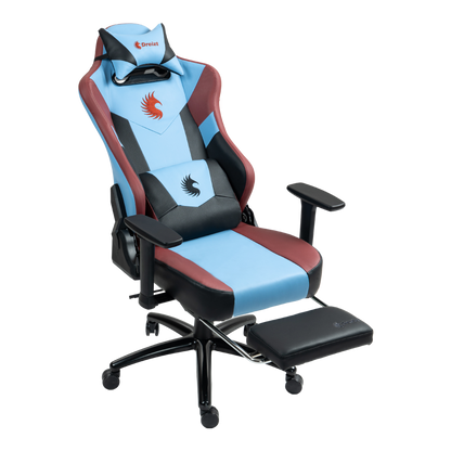 Silla Gamer Dreizt Heroes Series Azul Claro Premium Alta Calidad