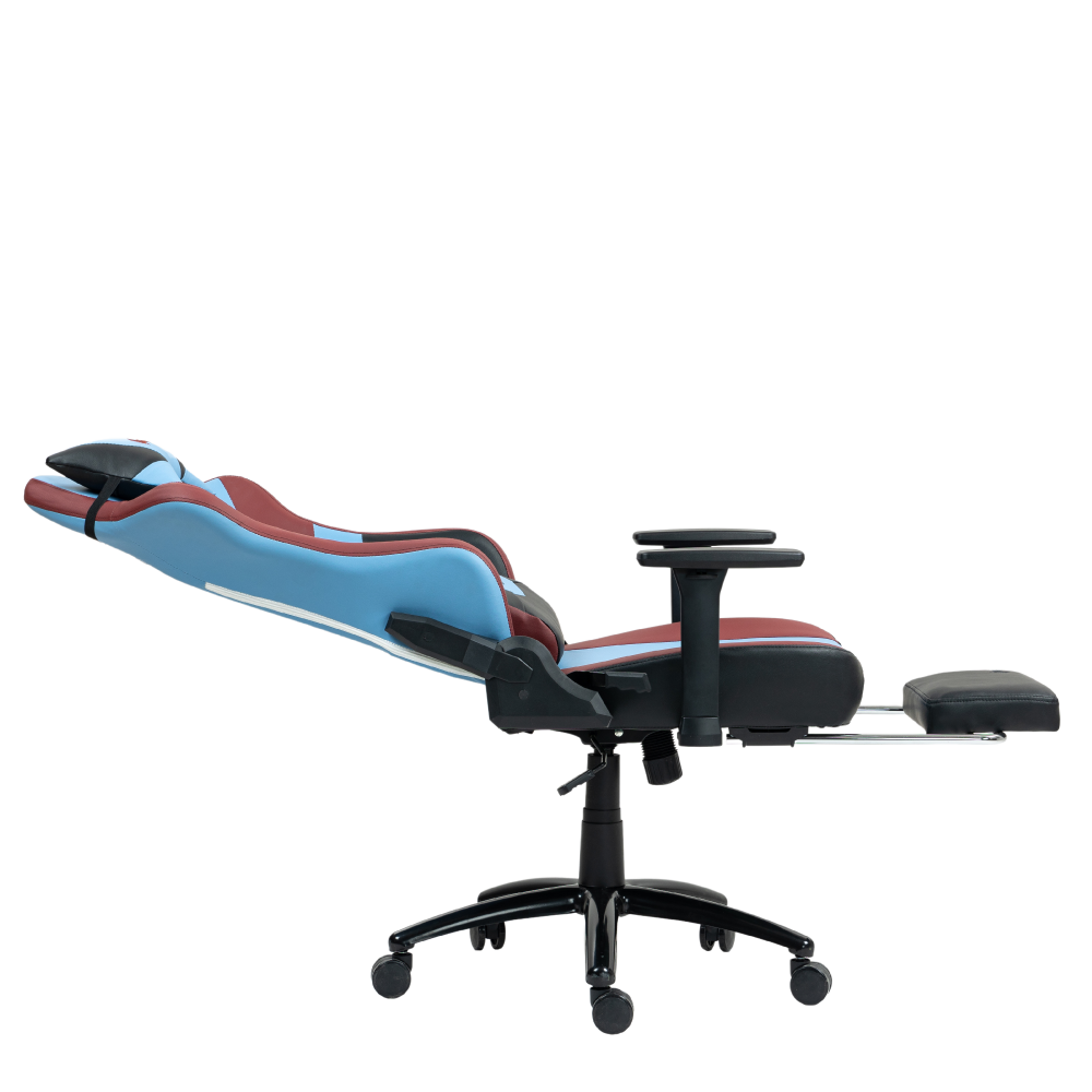 Silla Gamer Dreizt Heroes Series Azul Claro Premium Alta Calidad