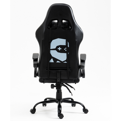 Silla Gamer Con Masajeador Lumbar Playpro X1 Negro Base de Metal