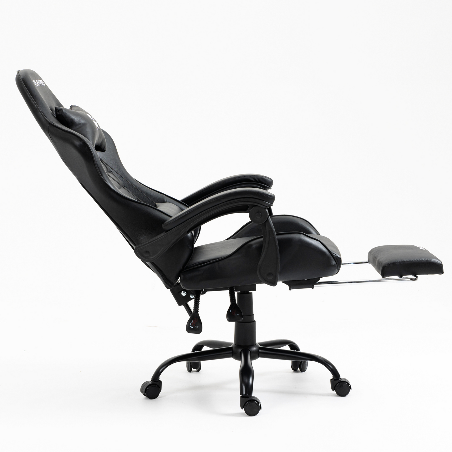 Silla Gamer Con Masajeador Lumbar Playpro X1 Negro Base de Metal