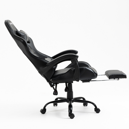Silla Gamer Con Masajeador Lumbar Playpro X1 Negro Base de Metal