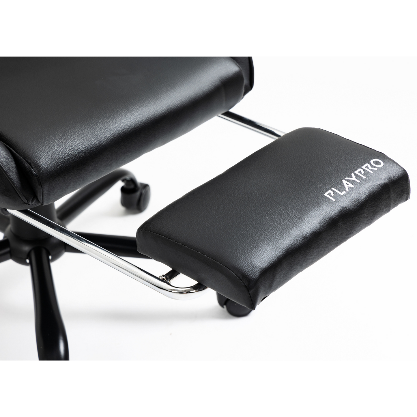 Silla Gamer Con Masajeador Lumbar Playpro X1 Negro Base de Metal