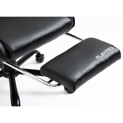 Silla Gamer Con Masajeador Lumbar Playpro X1 Negro Base de Metal