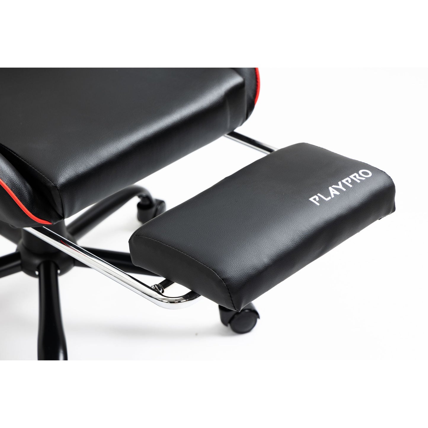 Silla Gamer Con Masajeador Lumbar Playpro X1 Rojo Base de Metal