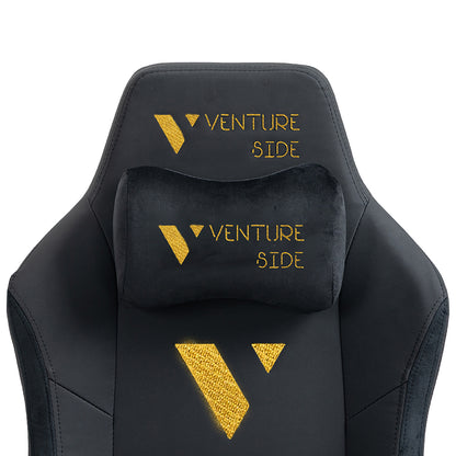 Silla Gamer Venture Side Prime Oro Cuero Almohadilla Inteligente Magnetica Reclinable