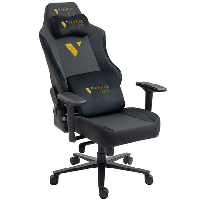 Silla Gamer Venture Side Prime Oro Cuero Almohadilla Inteligente Magnetica Reclinable