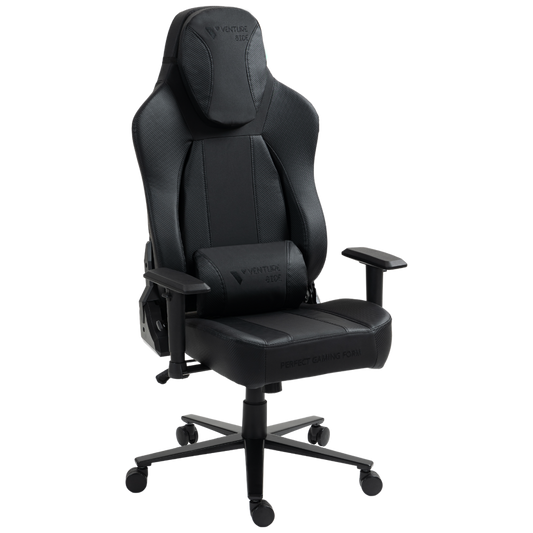 Silla Gamer Venture Side Elite Negro Premium Con Posapies Clase 4