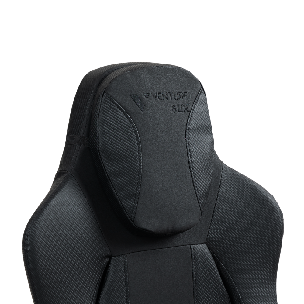 Silla Gamer Venture Side Elite Negro Premium Con Posapies Clase 4