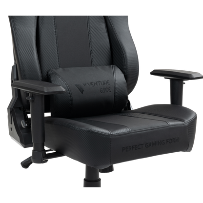 Silla Gamer Venture Side Elite Negro Premium Con Posapies Clase 4