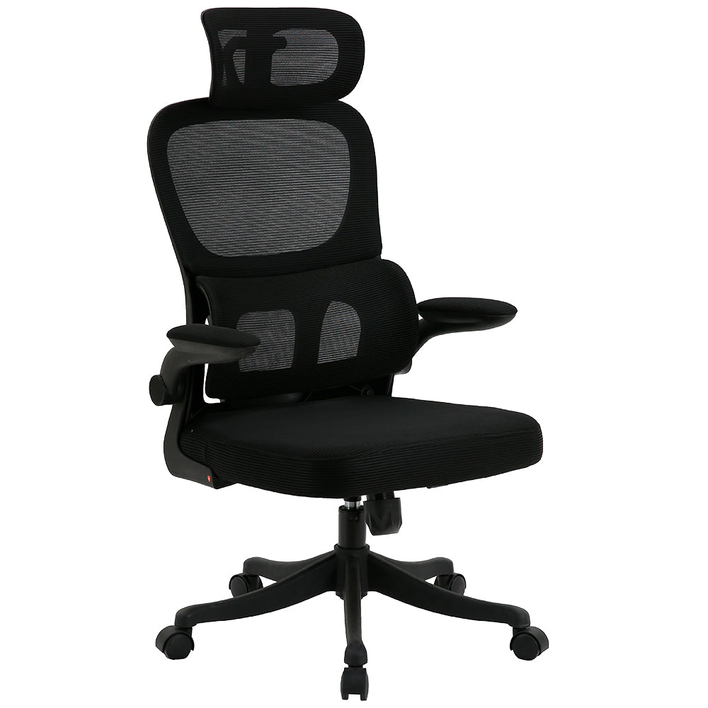 Juego de 4 Sillas Ergonómicas de Oficina Gerencial Komsum Turin Negro