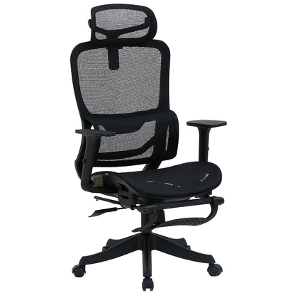 Silla Ergonomica de Oficina Gerencial Komsum Paris Negro con Posapies