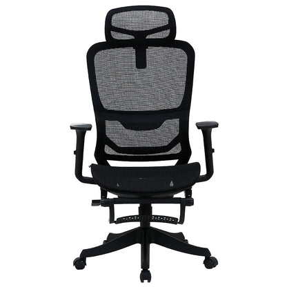 Silla Ergonomica de Oficina Gerencial Komsum Paris Negro con Posapies