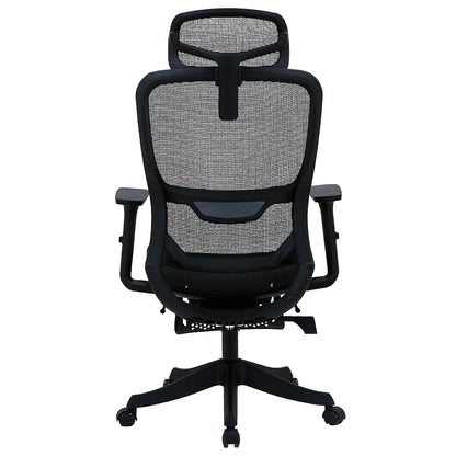 Silla Ergonomica de Oficina Gerencial Komsum Paris Negro con Posapies