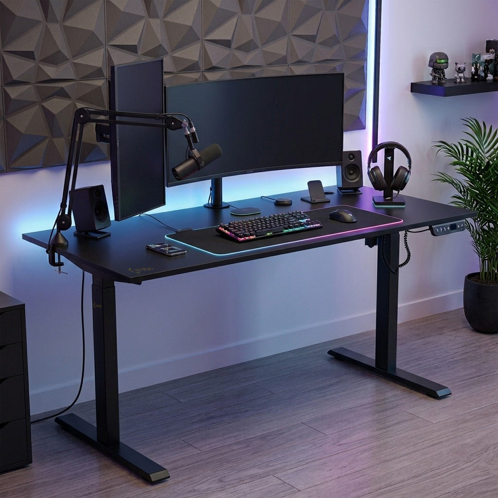Escritorio Eléctrico Dreizt Altura Regulable 150x60 Negro Xdesk Smart