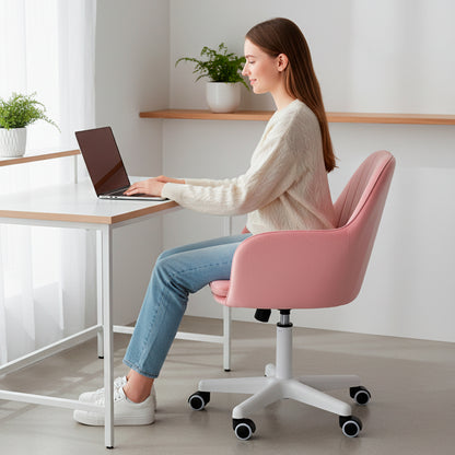 Silla Giratoria de Escritorio Oficina Buckingham Soft Rosado Bean