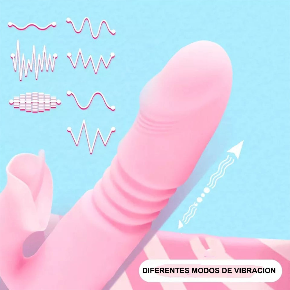 Consolador Vibrador Estimulador de Clítoris Alta Frecuencia Rosado