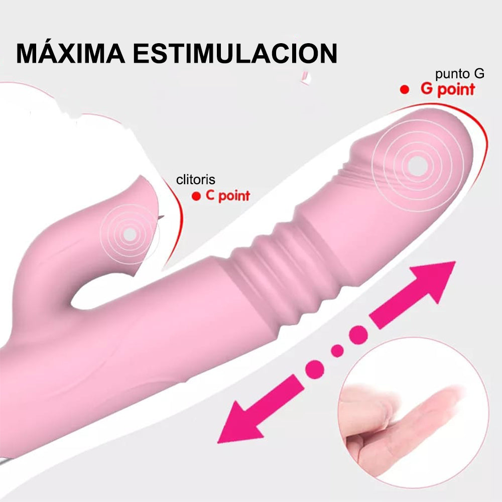 Consolador Vibrador Estimulador de Clítoris Alta Frecuencia Rosado