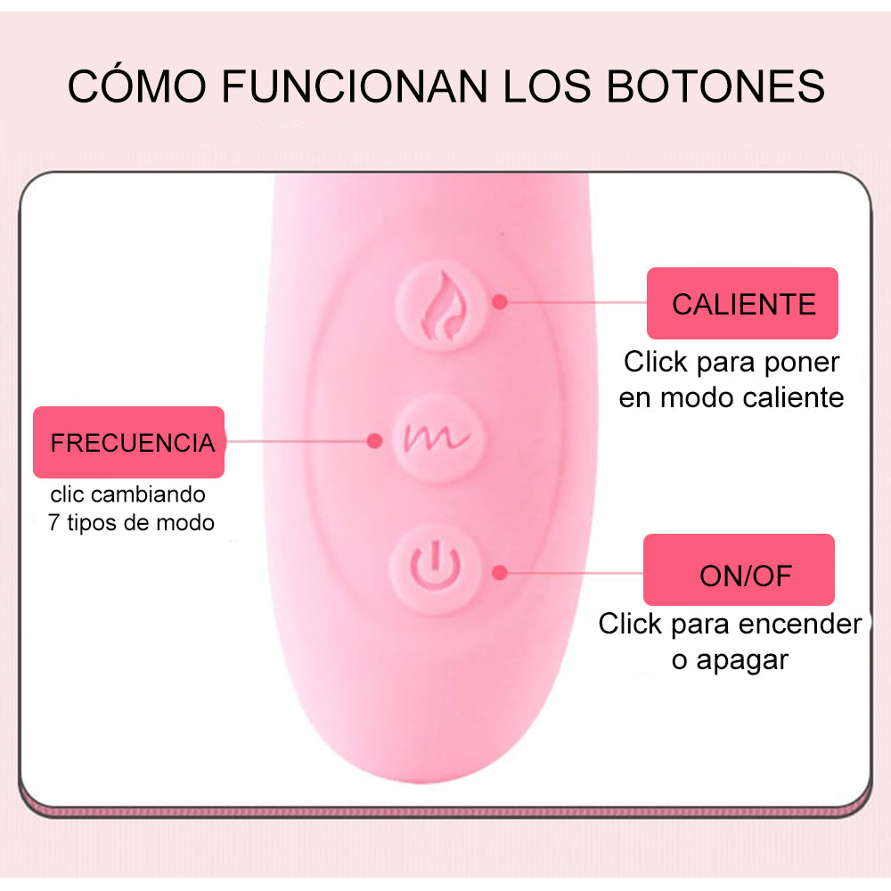 Consolador Vibrador Estimulador de Clítoris Alta Frecuencia Rosado