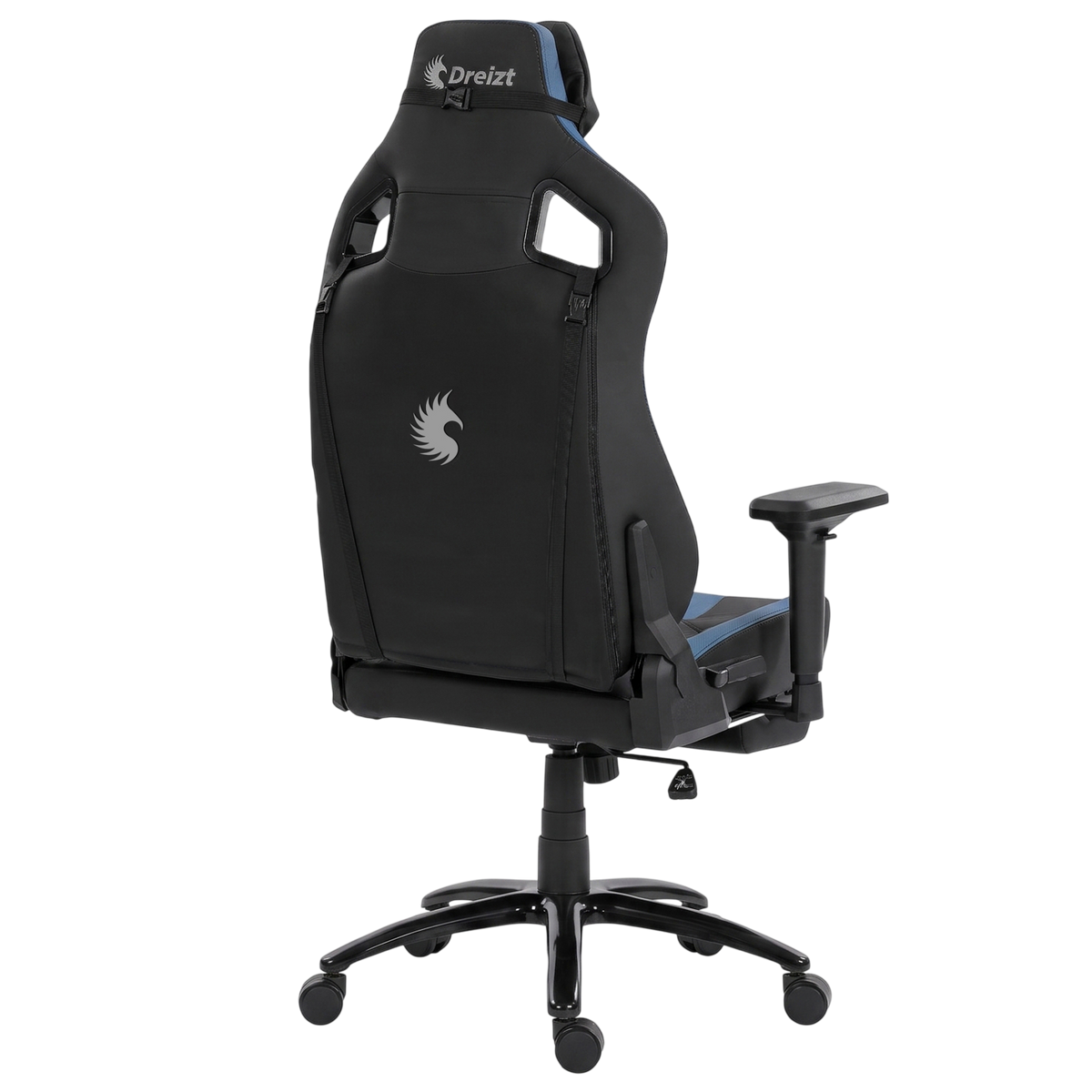 Silla Gamer Dreizt Thunder Series Azul Premium Con Posapies Clase 4